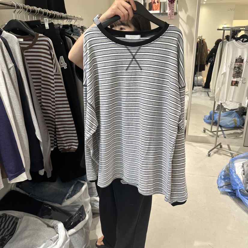 LIVU/MEMO CLASSIC東大門直郵女裝新品推薦人氣長袖T恤LIVU/MEMO CLASSIC長袖T恤