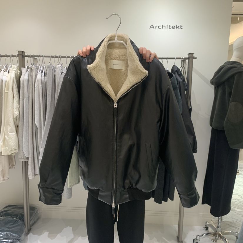 ARCHITEKT東大門實拍女士新款時尚推薦人氣休閑熱賣皮衣加絨ARCHITEKT皮衣
