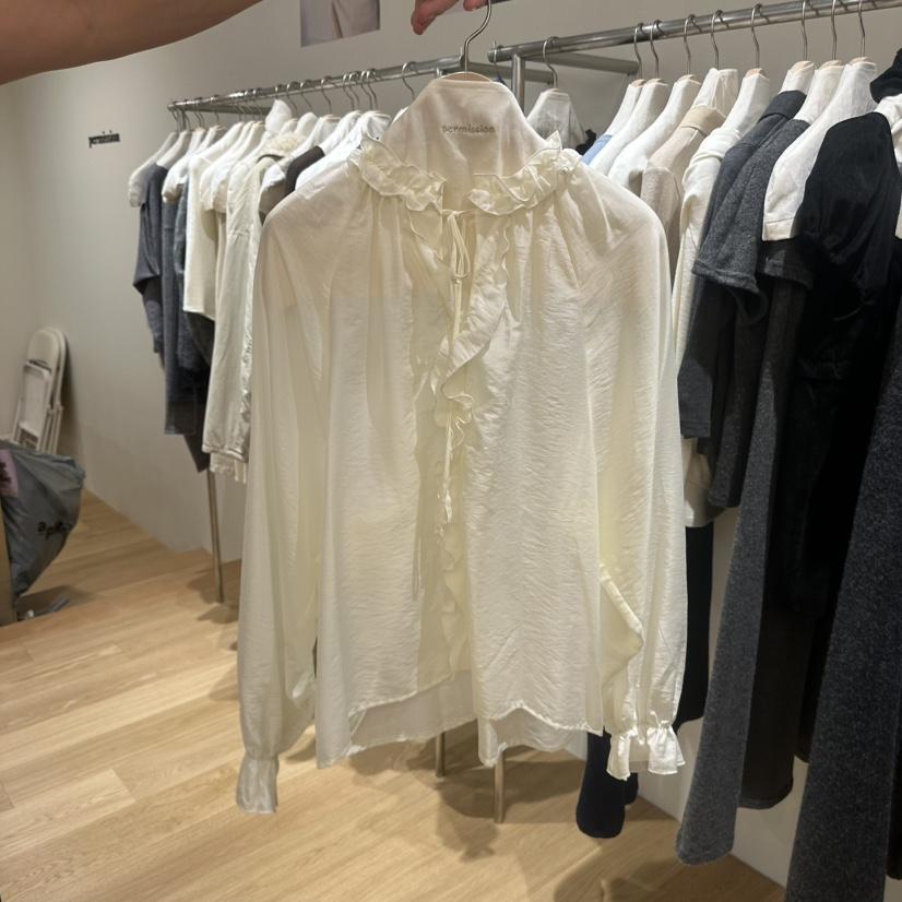 PERMISSION東大門代購女裝新款熱賣真品推薦時尚襯衫蕾絲衫PERMISSION襯衫/蕾絲衫