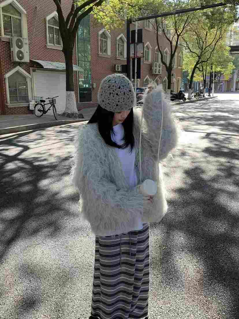 BURROW/ARaakie東大門直郵女裝新款時尚真品開衫馬海毛開衫BURROW/ARaakie開衫