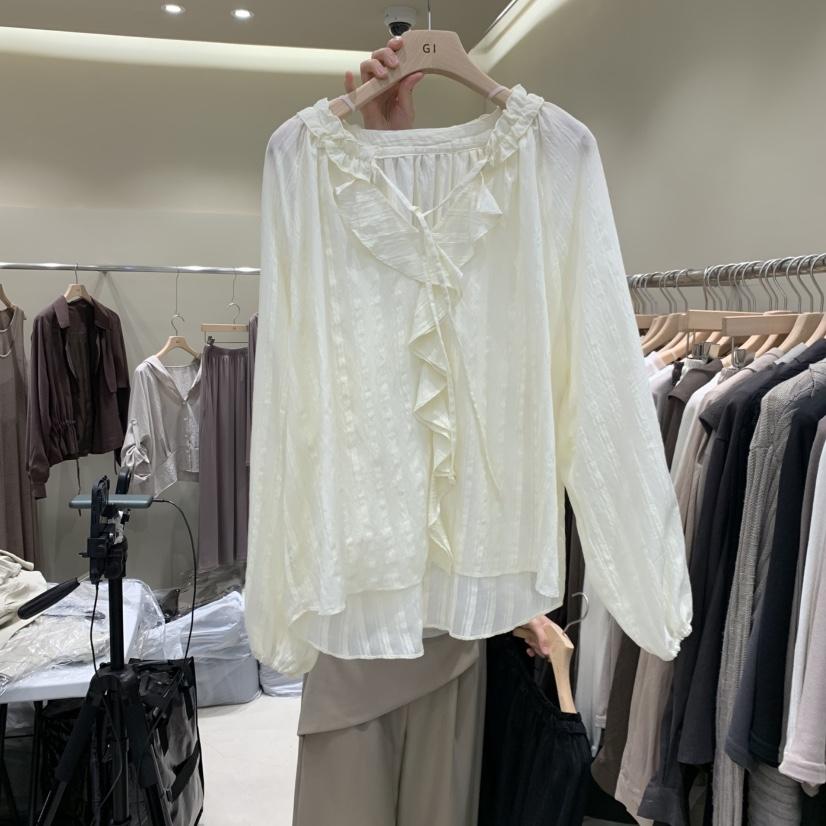 G.I-L韓國直郵女裝新款熱賣休閑時尚真品人氣襯衫蕾絲衫G.I-L襯衫/蕾絲衫