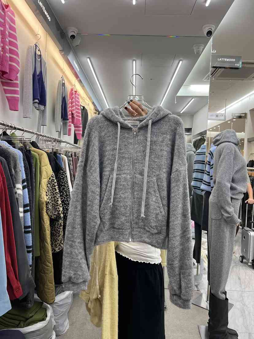 LATTEMOOD東大門代購女士新品時尚真品人氣衛衣拉鏈連帽衫LATTEMOOD衛衣