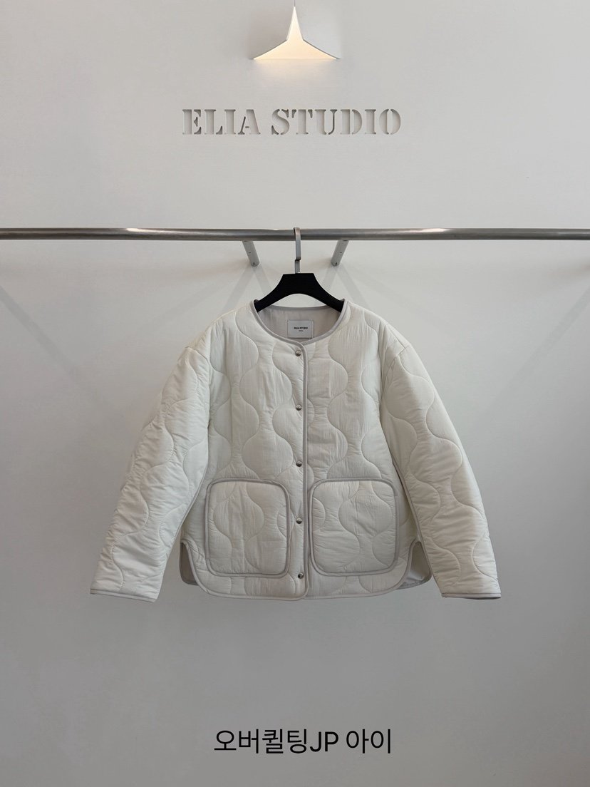 ELIA韓國直郵女士新款時尚真品人氣休閑推薦短款棉服絎縫棉ELIA STUDIO短款棉服