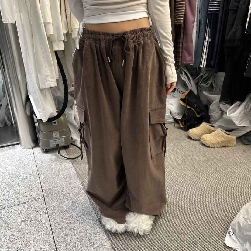 VIRKIN東大門直郵女裝新款時尚真品休閑休閑褲燈芯絨鏤空VIRKIN休閑褲