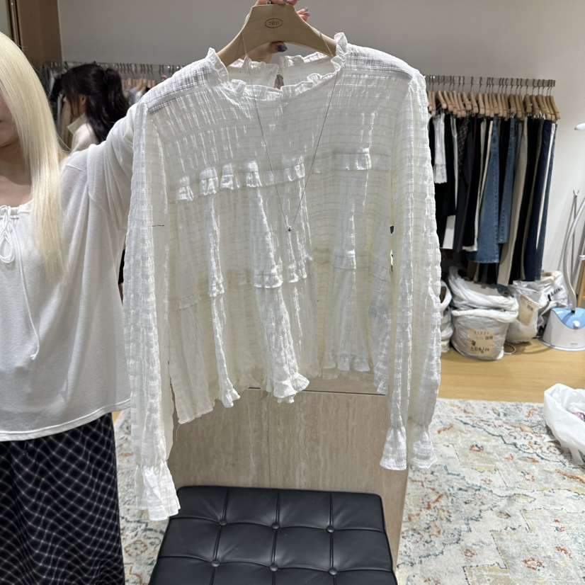 TIZZI韓國代購女士新款真品推薦人氣熱賣休閑時尚襯衫蕾絲衫TIZZI襯衫/蕾絲衫