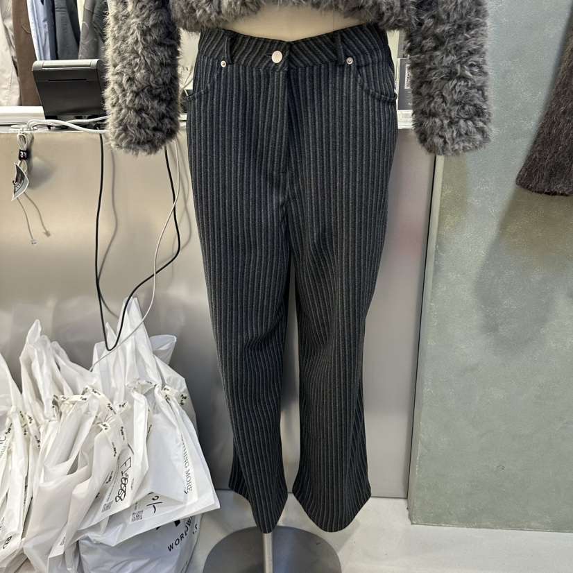 NOTHING MORE東大門代購女士新款人氣真品推薦休閑褲條紋NOTHING MORE休閑褲