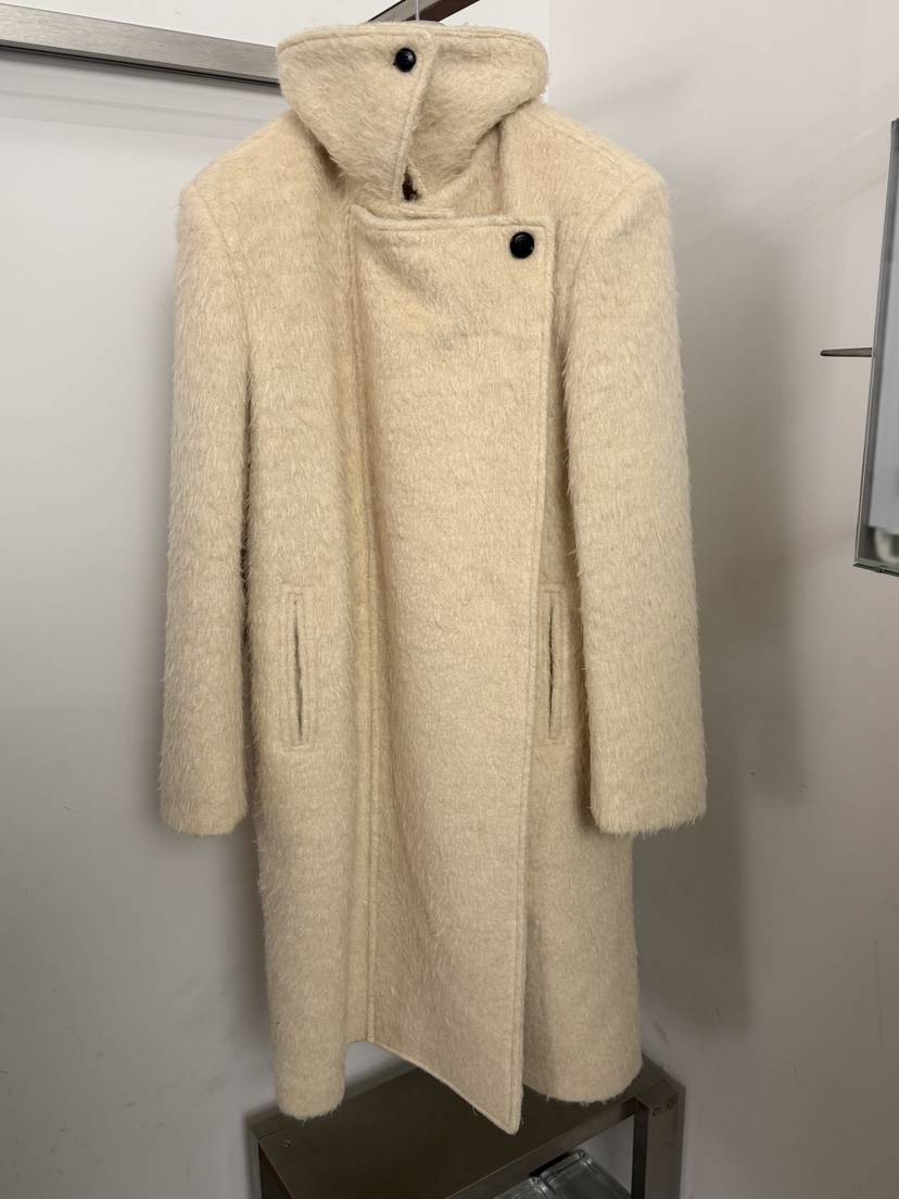 LONDON FLAT東大門直郵女士新品休閑熱賣中長款大衣馬海毛LONDON FLAT中長款大衣