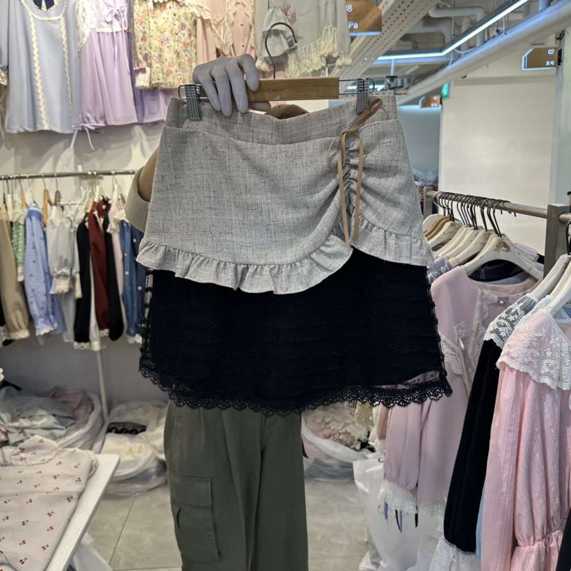 PAPA東大門實拍女士新款真品休閑時尚推薦熱賣人氣短裙Papaine/HALMADE短裙
