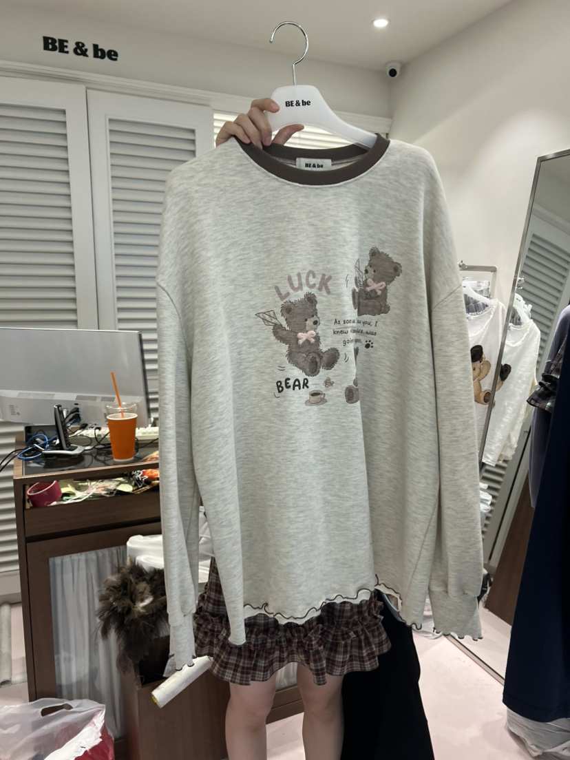 BE&amp;BE東大門直郵女裝新款真品推薦熱賣人氣休閑衛衣BE&be衛衣