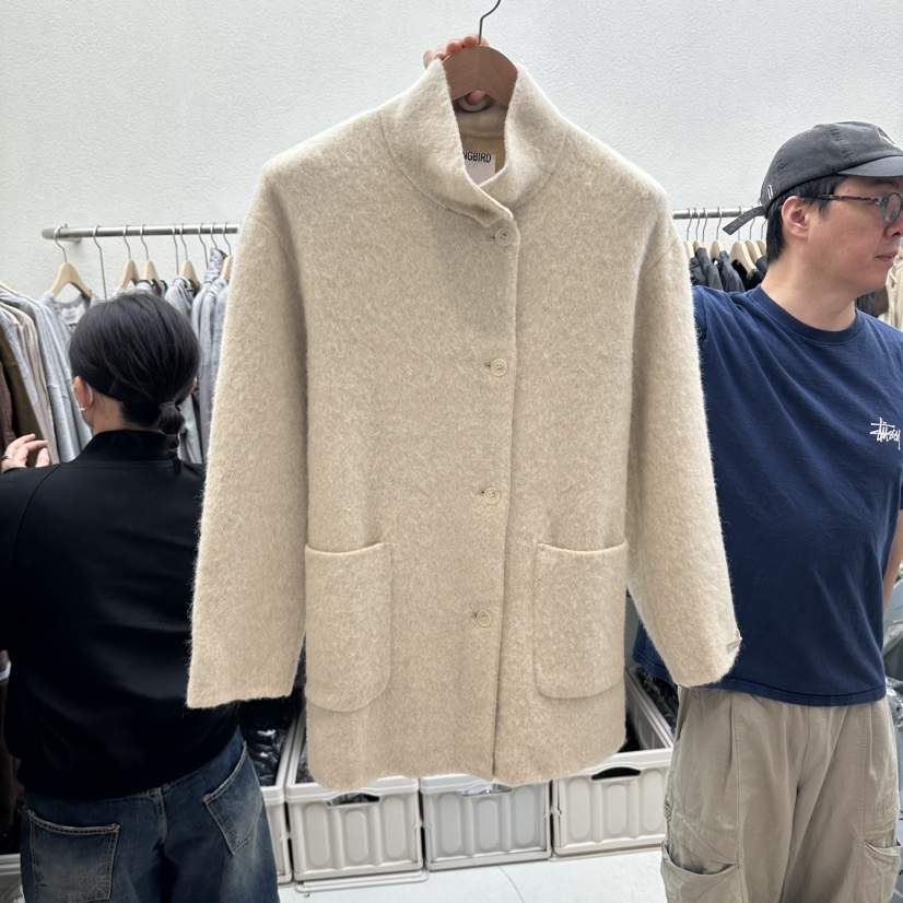 HUMMING BIRD東大門代購女裝新品時尚真品短款大衣含腰帶HUMMING BIRD短款大衣