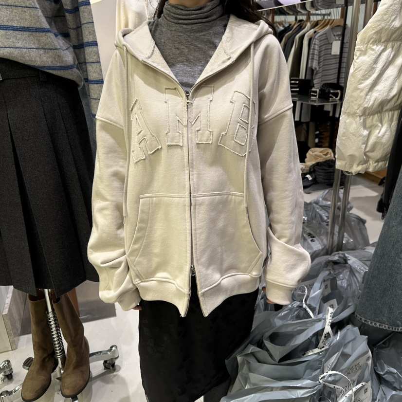 ANDMORE BUTTON東大門實拍女裝新品人氣推薦時尚衛衣連帽衫ANDMORE BUTTON衛衣