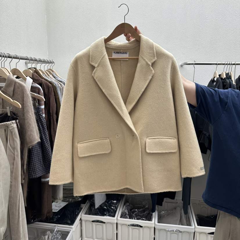 HUMMING BIRD東大門代購女士新品休閑時尚人氣短款大衣雙層HUMMING BIRD短款大衣
