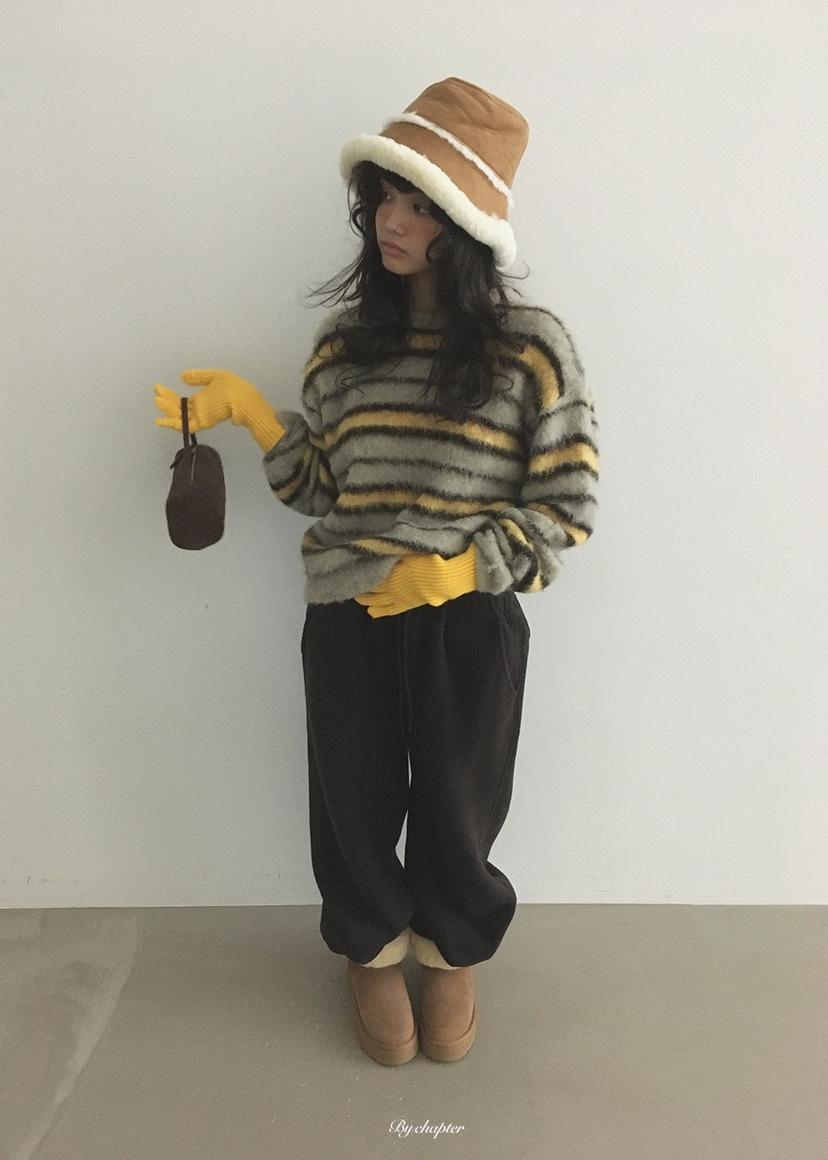 BY CHAPTER東大門實拍女裝新品時尚休閑毛衣不含內搭條紋BY Chapter毛衣