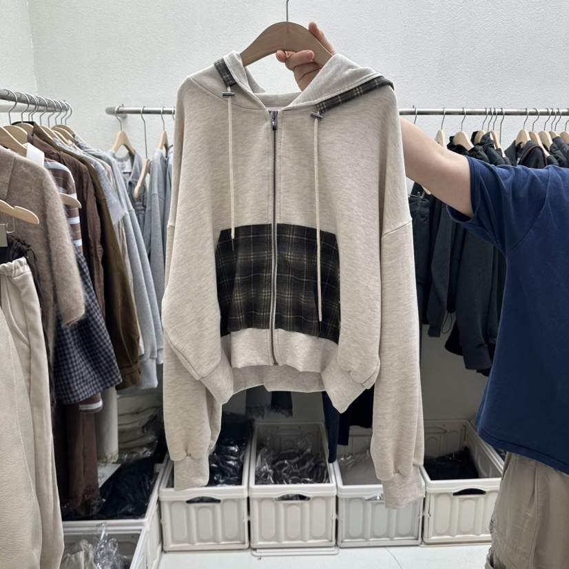 HUMMING BIRD東大門代購女裝新品人氣休閑時尚真品衛衣格子HUMMING BIRD衛衣