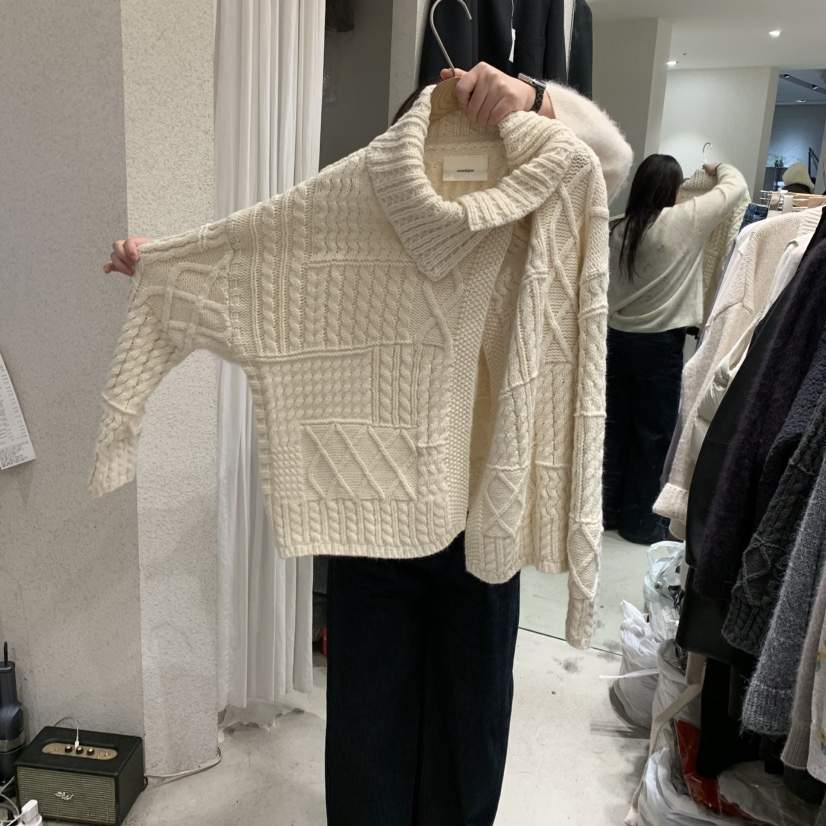 SSENIQUE東大門實拍女士新品熱賣真品時尚毛衣麻花針織開衫SSENIQUE毛衣