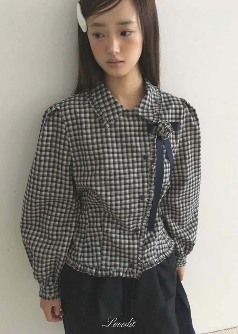 LOEEDIT韓國直郵女裝新款熱賣推薦休閑真品人氣襯衫蕾絲衫LOEEDIT襯衫/蕾絲衫