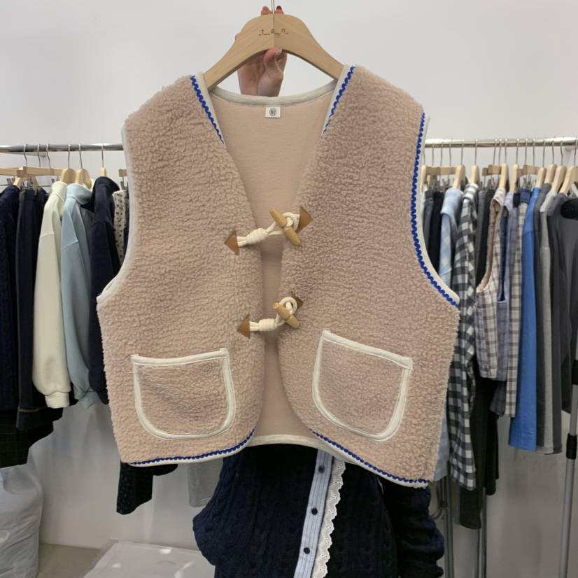 TAN&amp;COMO東大門代購女裝新品真品推薦人氣熱賣休閑馬甲tan-COMO馬甲