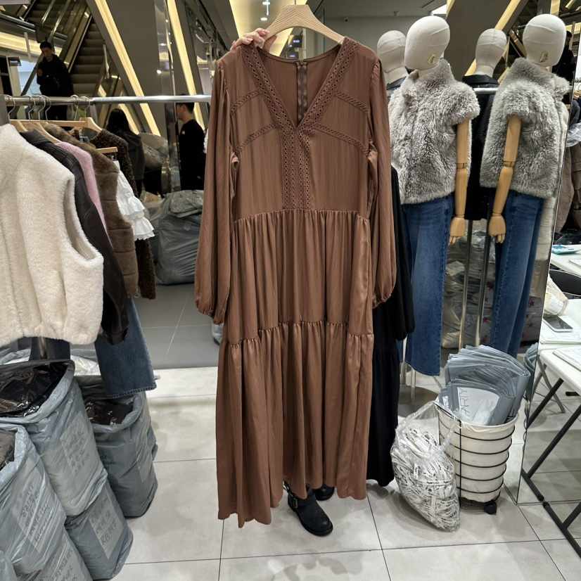 XPARTY韓國代購女裝新品熱賣休閑人氣真品推薦連衣裙深V領XPARTY連衣裙