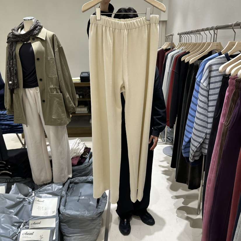 A WANT韓國代購女裝新品休閑真品人氣推薦熱賣休閑褲羅紋A WANT休閑褲