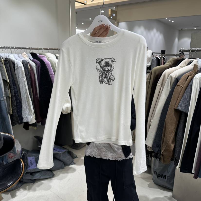 BENE韓國代購女士新品時尚熱賣休閑推薦職業真品人氣長袖T恤SHOP BENE_Bene長袖T恤