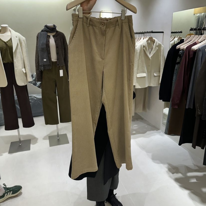 MILLIF東大門實拍女裝新品人氣熱賣休閑休閑褲燈芯絨彈力MILLIF休閑褲