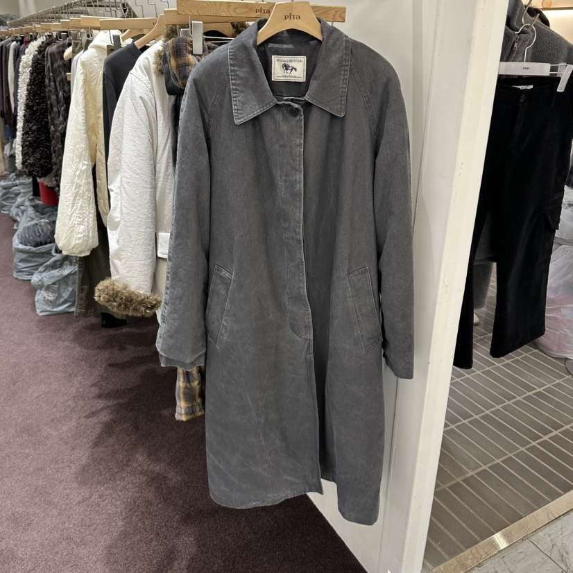 PITA/THEVERLIN東大門實拍女裝新品人氣長款風衣含腰帶水洗PITA/THEVERLIN長款風衣