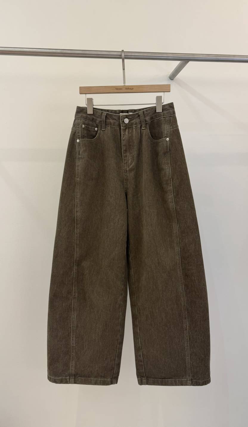 WEAUE SELVAGE東大門代購女裝新品時尚休閑褲水洗牛仔布Weave Selvage休閑褲