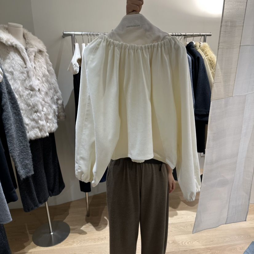 PERMISSION東大門直郵女裝新品真品休閑推薦襯衫蕾絲衫褶皺PERMISSION襯衫/蕾絲衫