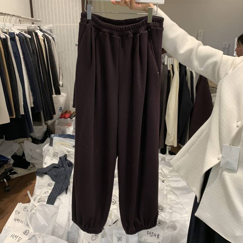 UNDERSTANDING韓國直郵女士新品人氣休閑真品休閑褲加絨束帶UNDERSTANDING休閑褲