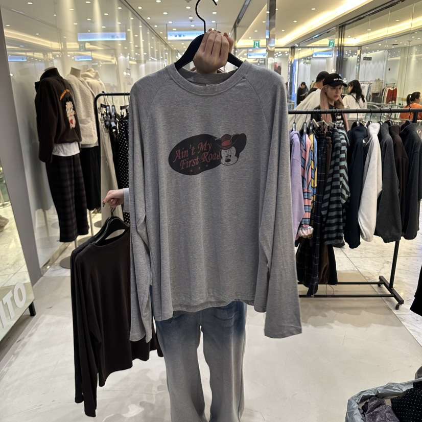 CREDITO東大門直郵女裝新品時尚休閑熱賣推薦真品長袖T恤CREDITO長袖T恤