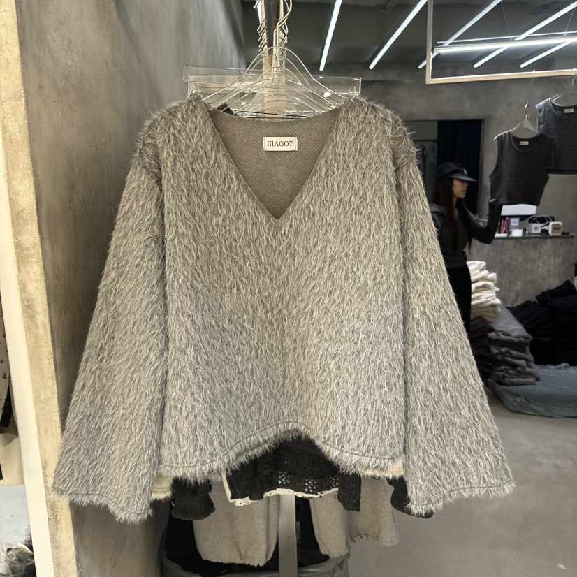 MAGOT韓國直郵女士新品人氣真品推薦熱賣休閑時尚衛衣毛皮MAGOT衛衣