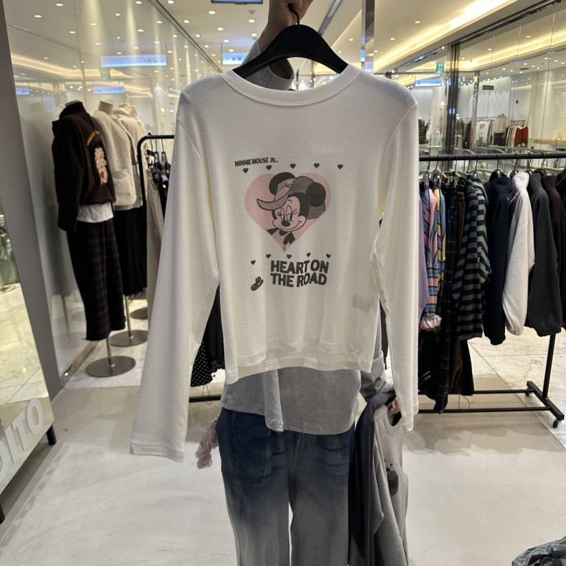 CREDITO韓國直郵女裝新品真品時尚推薦人氣休閑熱賣長袖T恤CREDITO長袖T恤