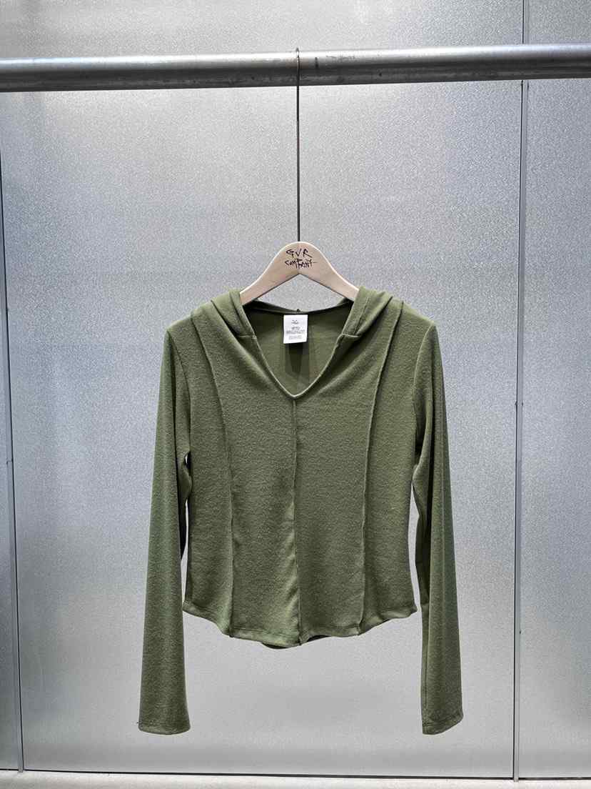 VARY COON/GVR COM.韓國直郵女士新品時尚長袖T恤連帽衫加絨VARY COON/GVR COM.長袖T恤