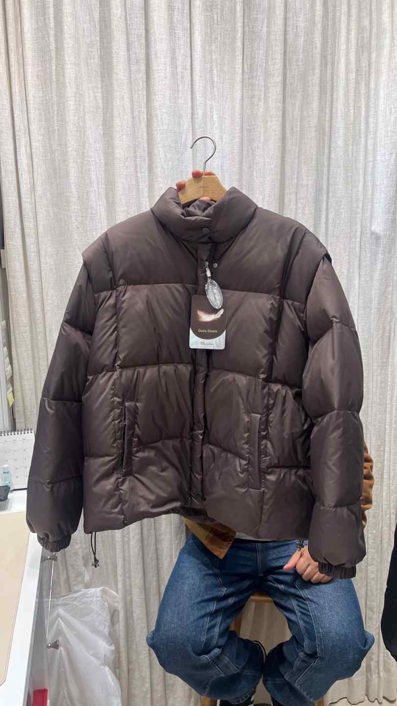 AHOY東大門直郵女裝新款休閑熱賣時尚短款羽絨服可拆卸鴨絨AHOY  CRANAE-2件起短款羽絨服