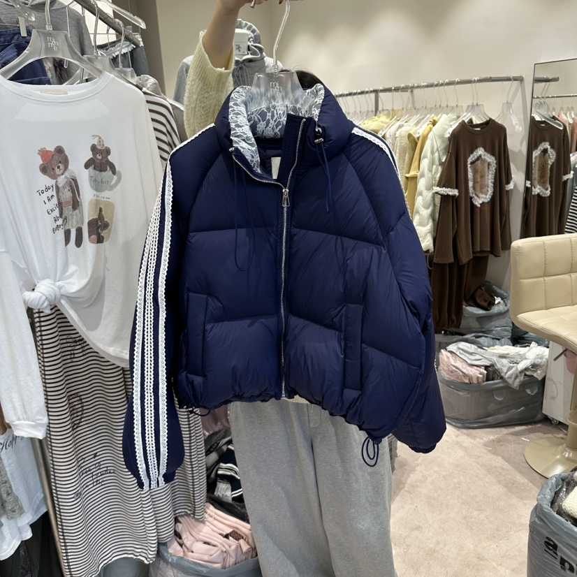 MIMME/LOOKK韓國代購女士新款休閑熱賣短款羽絨服撞色鴨絨MIMME/LOOKK短款羽絨服