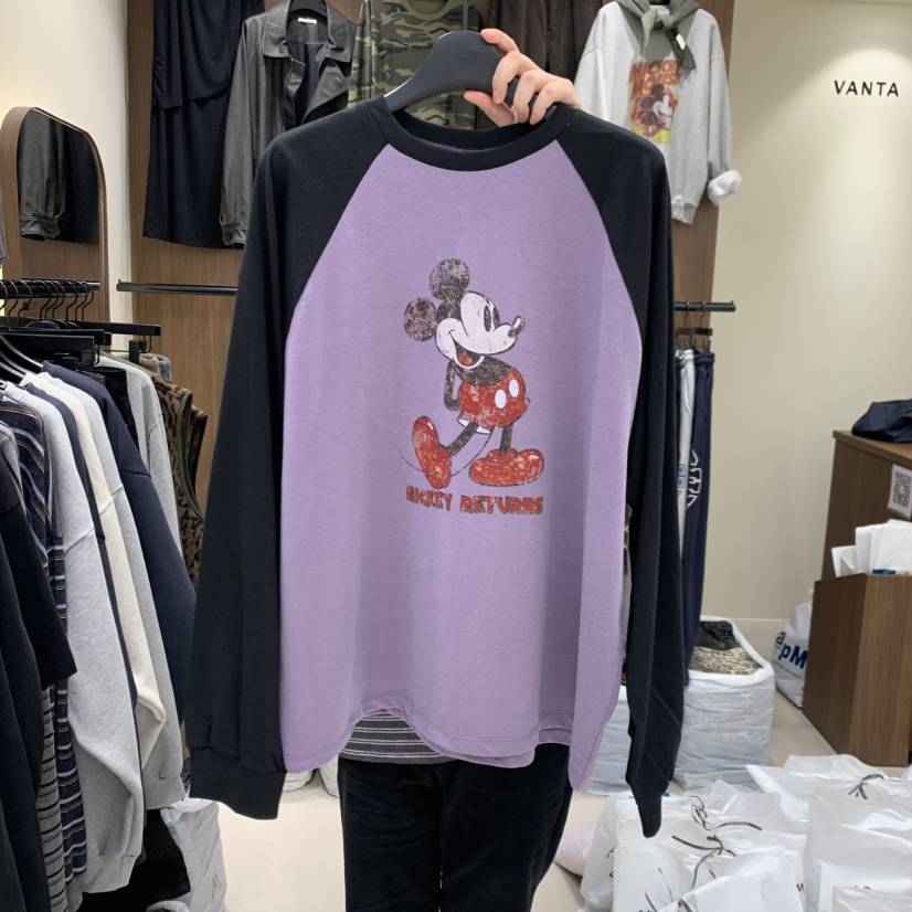 VANTA東大門實拍女士新品真品推薦休閑熱賣長袖T恤插肩袖VANTA長袖T恤