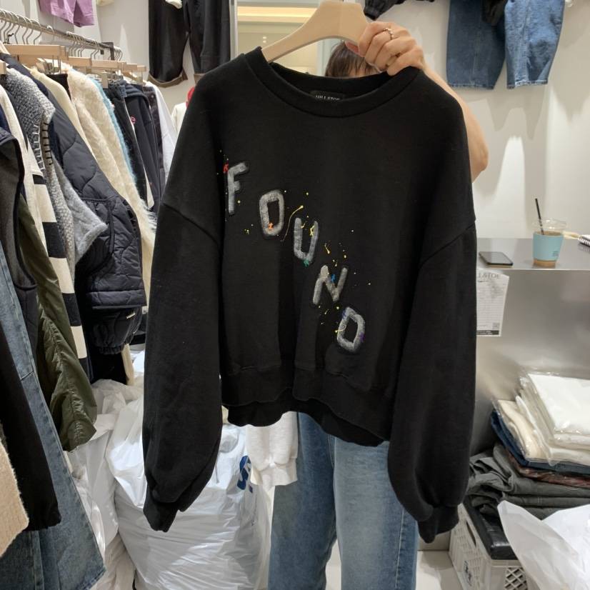 HILL TOE東大門直郵女士新品時尚真品熱賣推薦衛衣加絨貼花HILL TOE衛衣