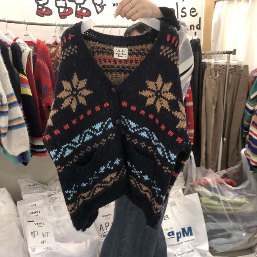 VENTI東大門實拍女裝新品真品時尚熱賣休閑推薦人氣毛衣開衫VENTI毛衣