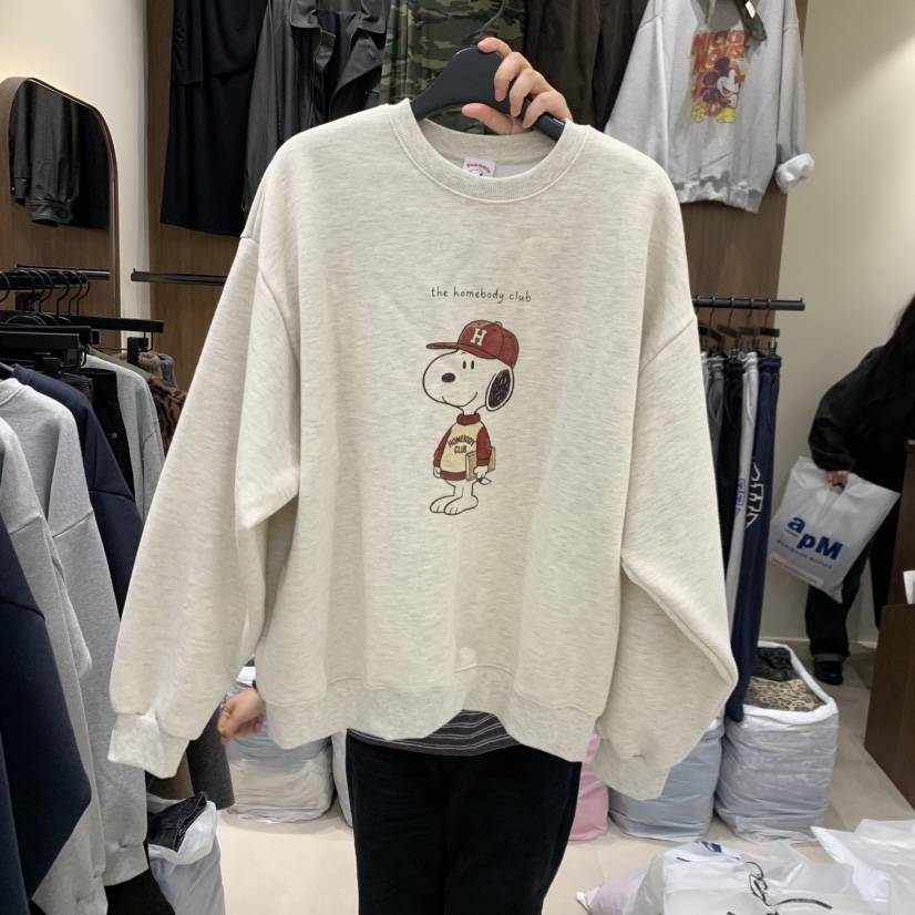 VANTA東大門代購女士新品人氣熱賣推薦休閑衛衣史努比加絨VANTA衛衣