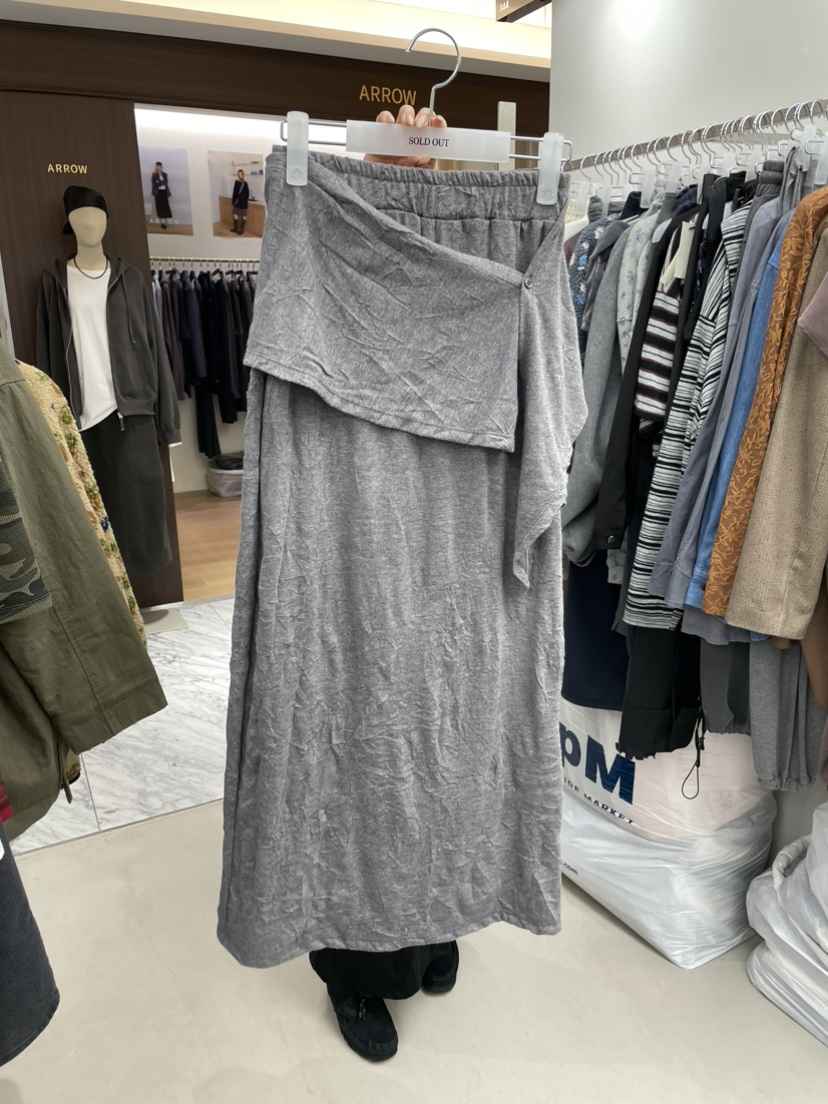 SOLD OUT韓國代購女裝新品真品推薦時尚熱賣人氣長裙褶皺SOLD OUT長裙