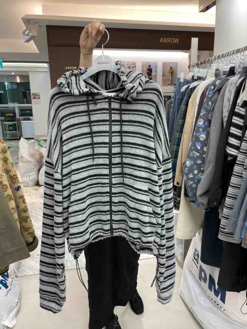 SOLD OUT韓國代購女士新品休閑熱賣衛衣拉鏈連帽衫針織拉鏈SOLD OUT衛衣