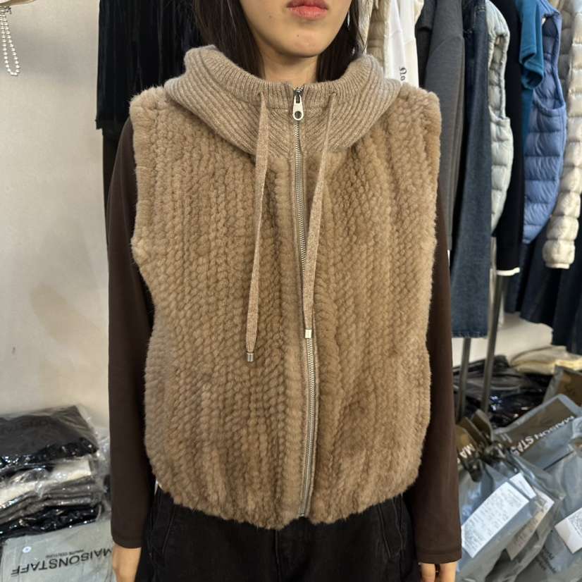 DOUBLE STANDARD/LE SMOKING/MAISONSTAFF東大門代購女士新款職業馬甲不含內搭貂絨MAISONSTAFF馬甲