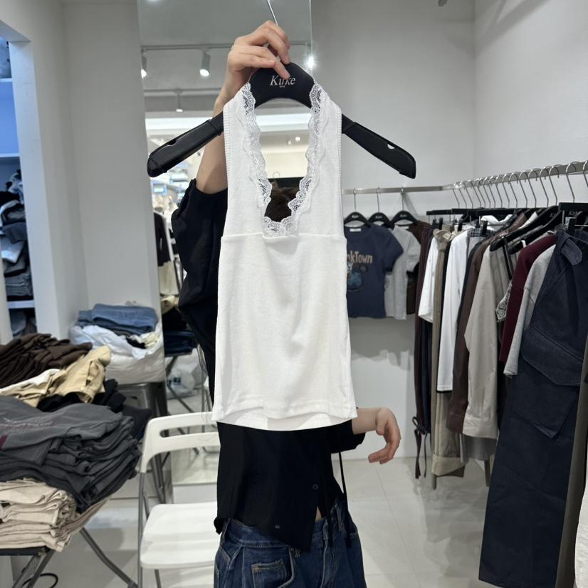 KIRKE韓國代購女裝新品職業人氣熱賣真品休閑吊帶背心蕾絲KIRKE吊帶/背心