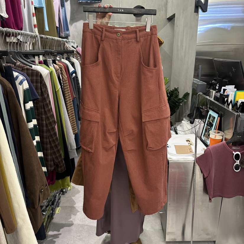TAN東大門實拍女士新品休閑職業熱賣時尚真品休閑褲不含腰帶TAN休閑褲