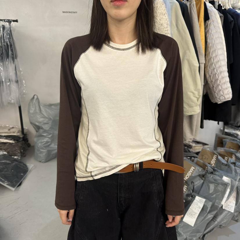 DOUBLE STANDARD/LE SMOKING/MAISONSTAFF韓國直郵女裝新品推薦長袖T恤MAISONSTAFF長袖T恤
