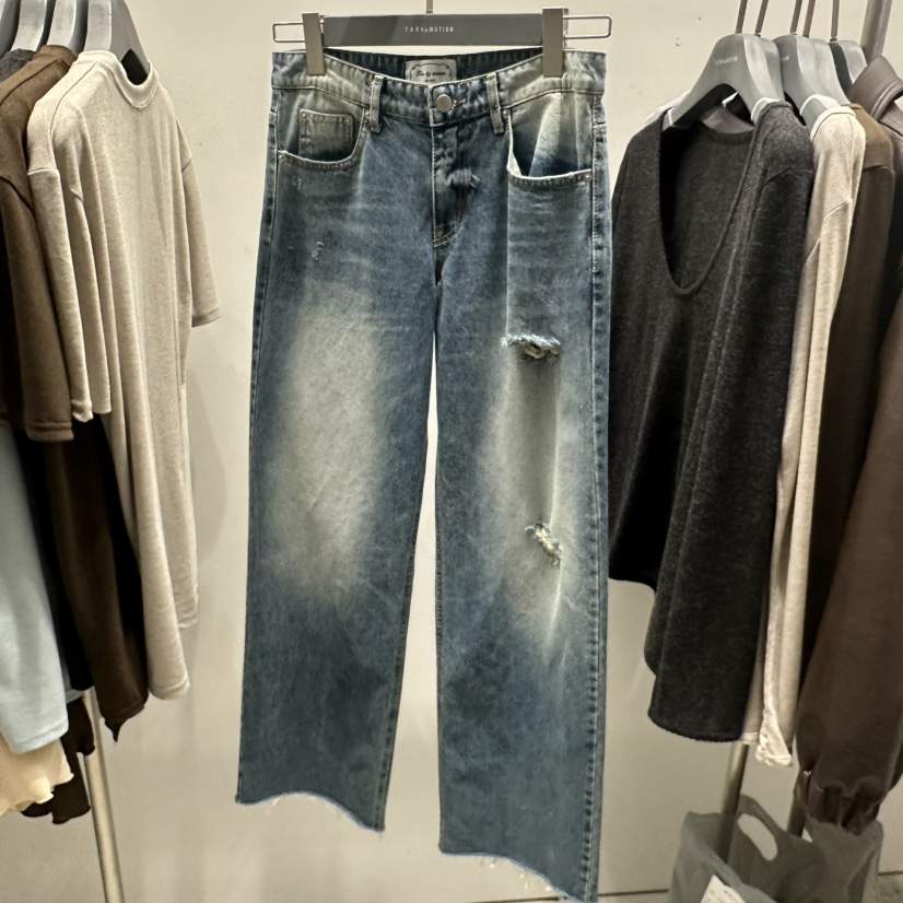 TARABY MOTION韓國代購女士新品推薦休閑熱賣時尚牛仔褲TARABY MOTION牛仔褲
