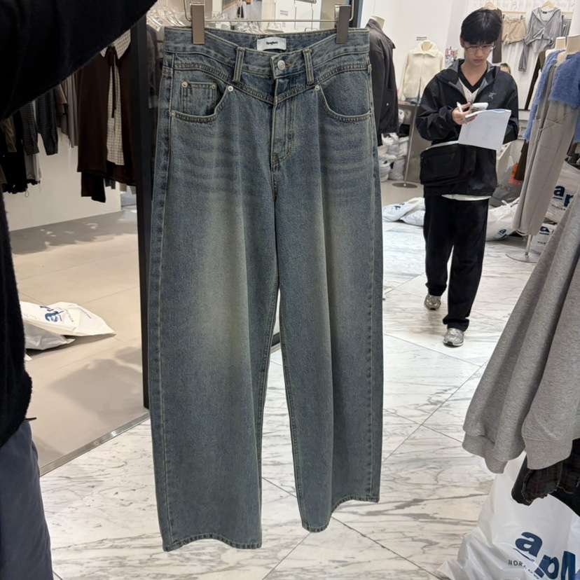 SPAGHETTI韓國代購女士新款真品休閑推薦熱賣人氣時尚牛仔褲spaghetti牛仔褲