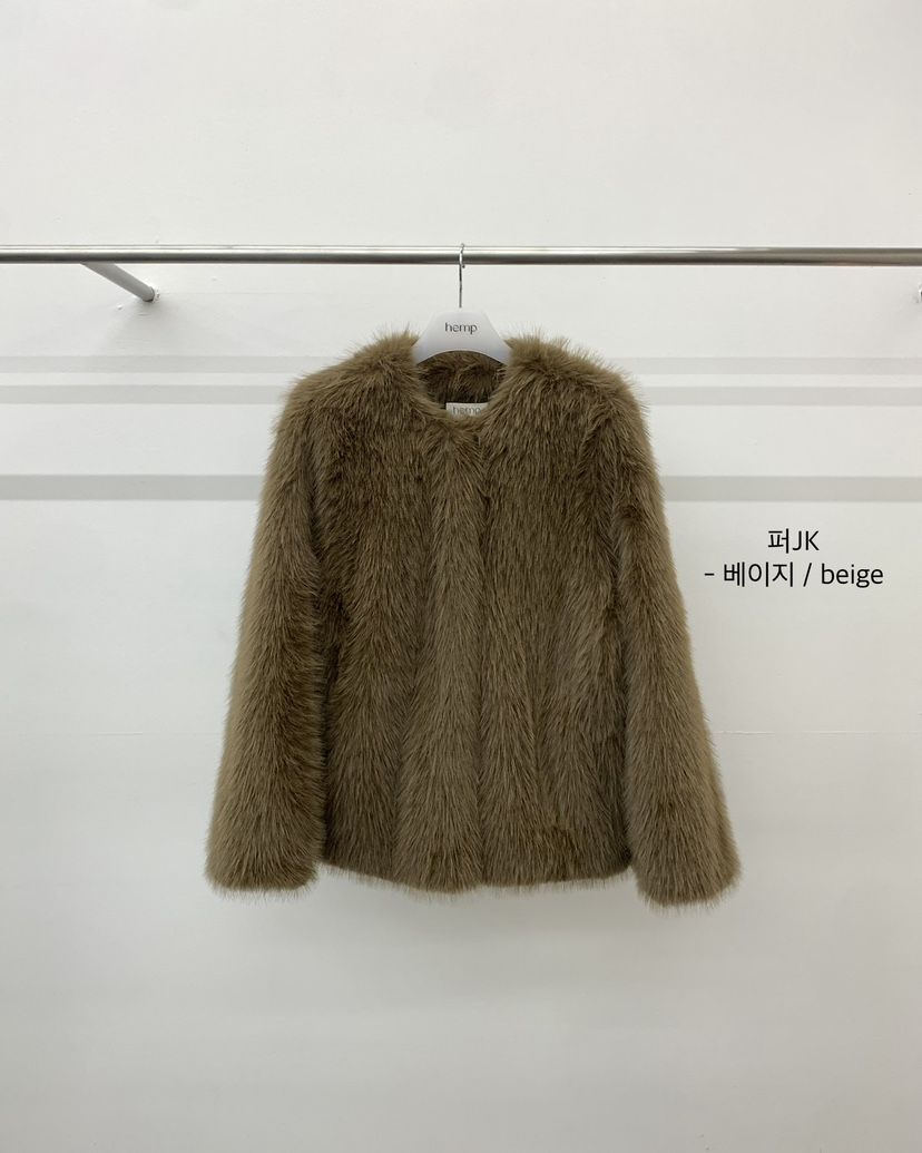 HEMP-P韓國代購女裝新品推薦真品時尚熱賣人氣短款大衣毛皮hemp短款大衣
