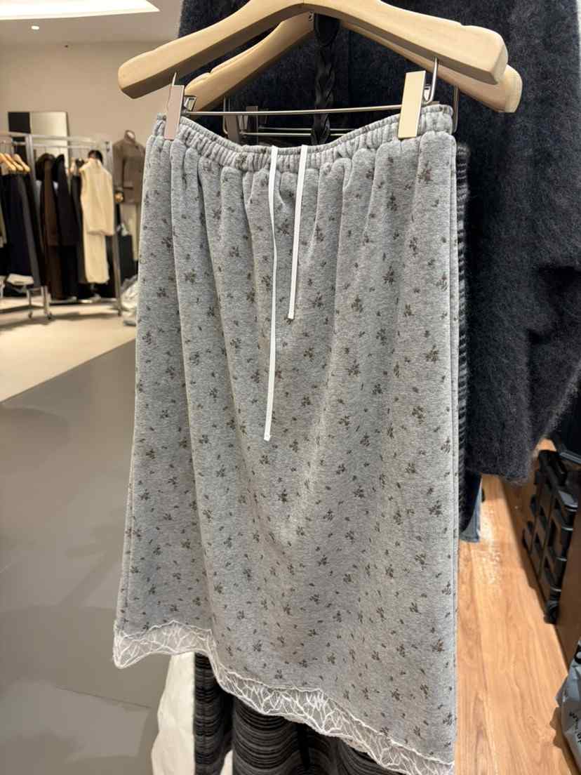 JADEMARKET東大門實拍女裝新品熱賣休閑半身裙中短裙天鵝絨JADE MARKET/JADE SEOUL半身裙/中短裙