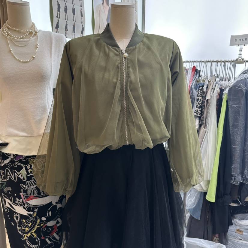 CHEAP-CHIC東大門直郵女裝新款推薦休閑熱賣夾克加絨網眼CHEAP-CHIC/CHARLES THE SECOND夾克